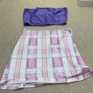 tube top and skirt set